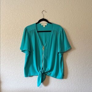 MK Michael Kors Women’s Zip-Front Top